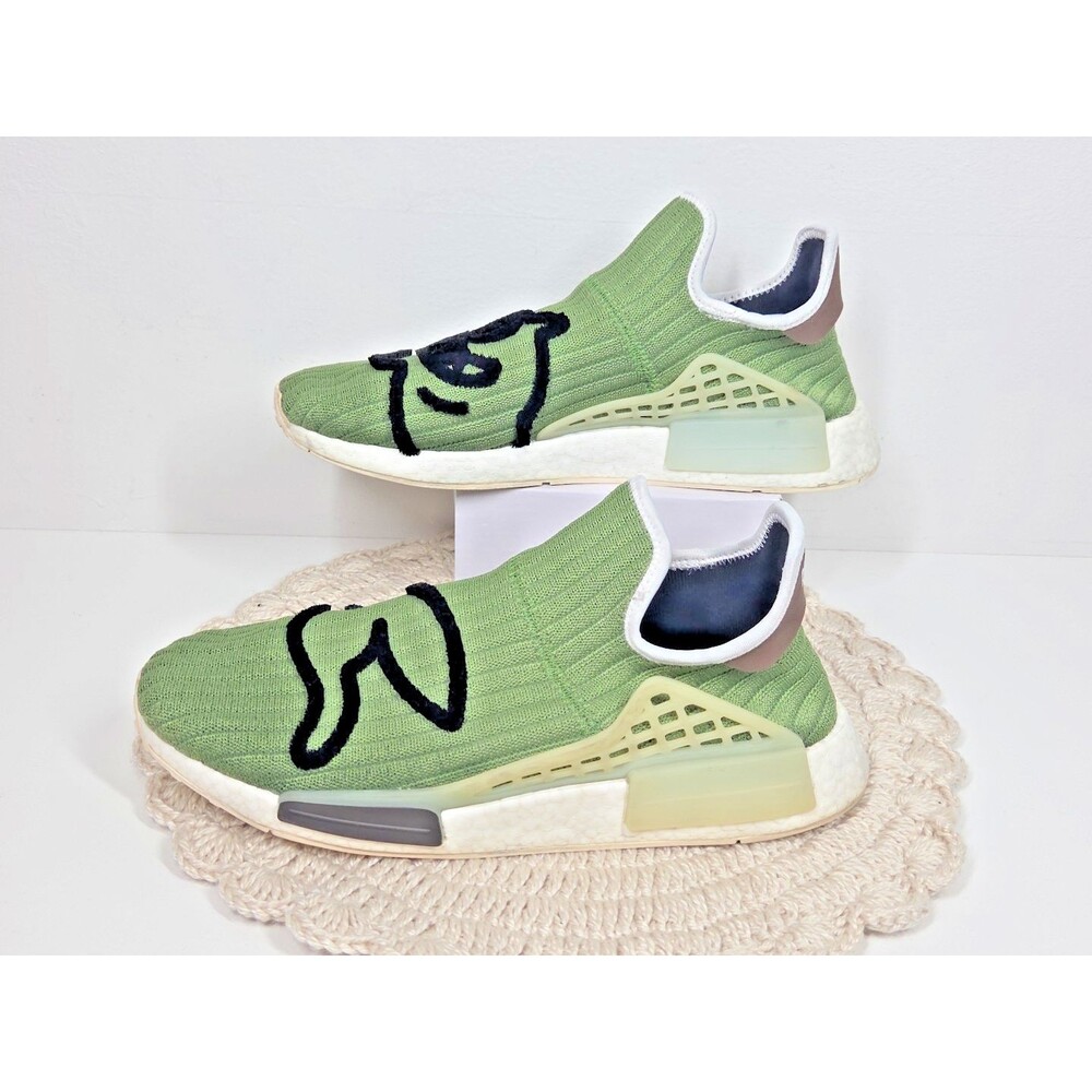 ADIDAS Originals x Pharrell BBC HU MND Running Dog Sneakers US 11 MEN RARE GREEN - Picture 4 of 13